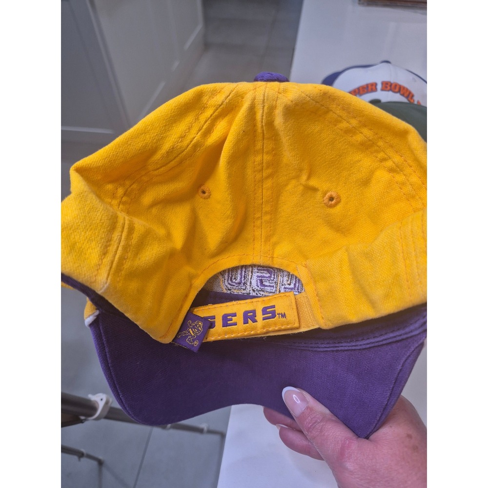 LSU Tigers Meyer The Hatter Hat‎ Cap Purple Yellow Adjustable Heisman - Picture 6 of 6